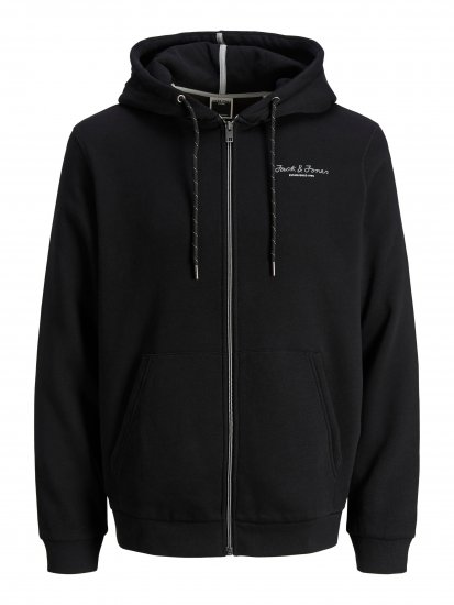 Jack & Jones JCOBERG SWEAT ZIP Hoodie Black - Sweaters & hoodies - Sweaters & Hoodies Grote Maten Heren