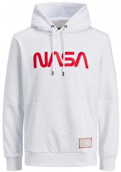 Jack & Jones JCONASA LOGO Hoodie White - Sweaters & hoodies - Sweaters & Hoodies Grote Maten Heren