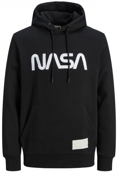 Jack & Jones JCONASA LOGO Hoodie Black - Sweaters & hoodies - Sweaters & Hoodies Grote Maten Heren