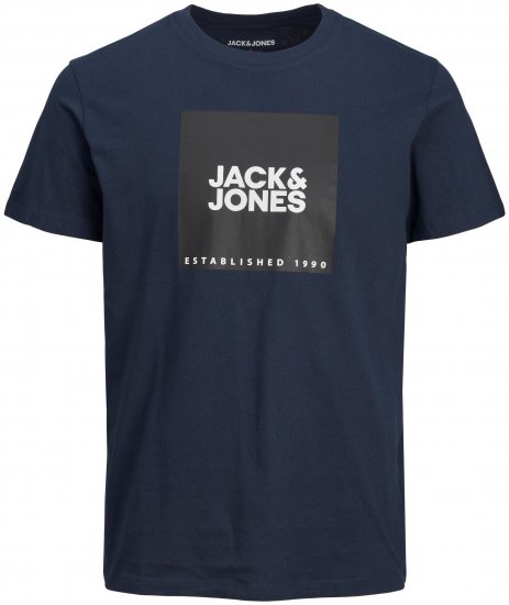 Jack & Jones JJLOCK TEE Navy - T-shirts - Grote Maten T-shirts Heren