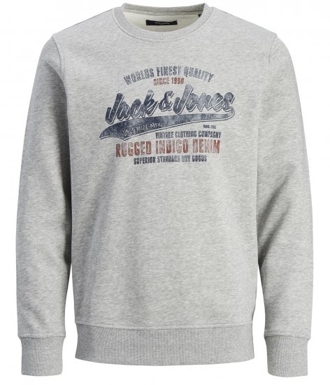 Jack & Jones JPRBLUBILLY Sweatshirt Grey - Sweaters & hoodies - Sweaters & Hoodies Grote Maten Heren