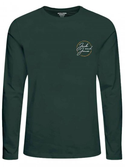 Jack & Jones JORJERRYS TEE LS Green - T-shirts - Grote Maten T-shirts Heren