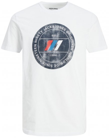 Jack & Jones JORNATE T-shirt White - T-shirts - Grote Maten T-shirts Heren