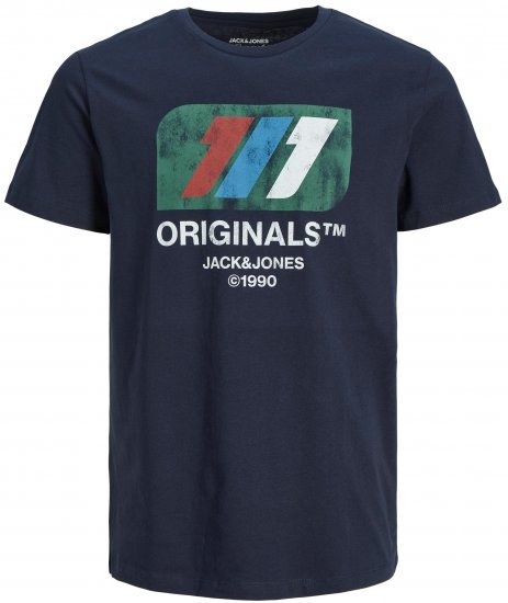 Jack & Jones JORNATE TEE Navy - T-shirts - Grote Maten T-shirts Heren