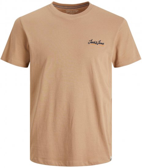 Jack & Jones JORPAUL TONS TEE Beige - T-shirts - Grote Maten T-shirts Heren