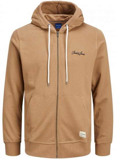 Jack & Jones JORPAUL TONS ZIP Hoodie Brown - Sweaters & hoodies - Sweaters & Hoodies Grote Maten Heren