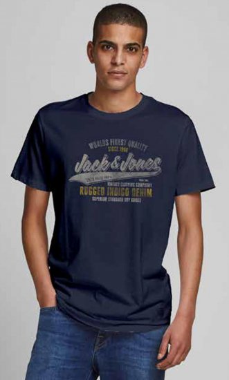 Jack & Jones JPRBLUBOOSTER TEE Navy - T-shirts - Grote Maten T-shirts Heren