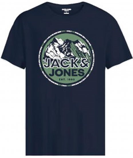 Jack & Jones JCOBOOSTER T-Shirt Navy - T-shirts - Grote Maten T-shirts Heren