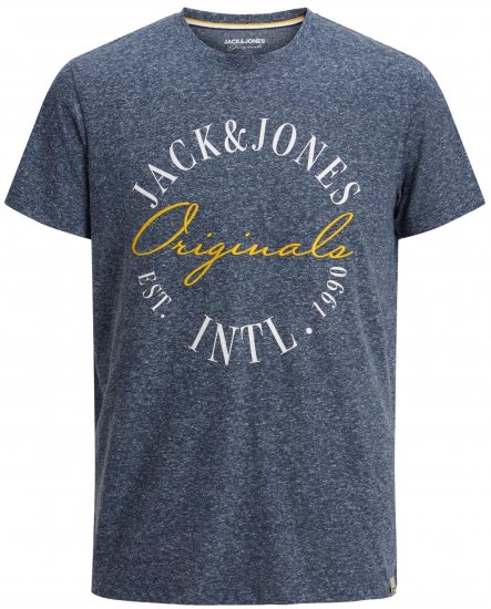 Jack & Jones JORWILLOWBRANDING T-Shirt Navy - T-shirts - Grote Maten T-shirts Heren