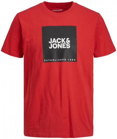 Jack & Jones JJLOCK TEE Red - T-shirts - Grote Maten T-shirts Heren