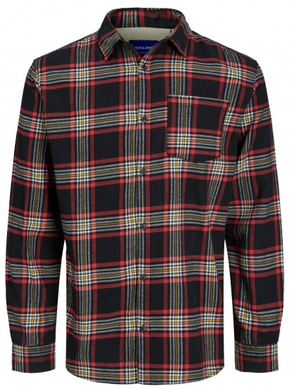 Jack & Jones JOROWEN CHECK COMFORT Shirt Black - Overhemden - Overhemden Grote Maten Heren