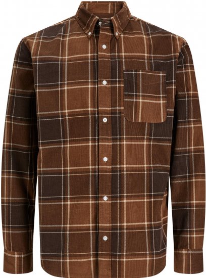 Jack & Jones JPRBLUBROOK CORD X-MAS SHIRT L/S Toffee - Overhemden - Overhemden Grote Maten Heren