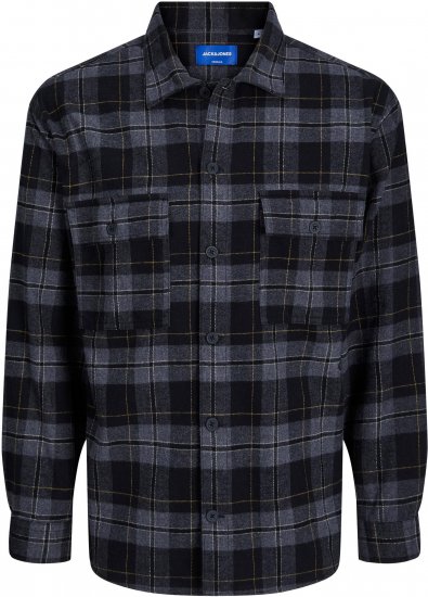 Jack & Jones JORBLAFRI CHECK OVERSHIRT LS Black - Overhemden - Overhemden Grote Maten Heren