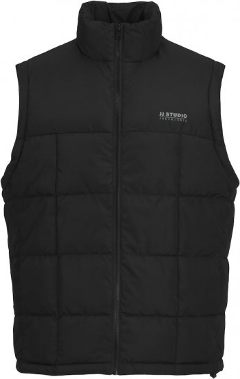 Jack & Jones BEN Square Quilted Bodywarmer Black - Jassen - Grote Maten Herenjassen