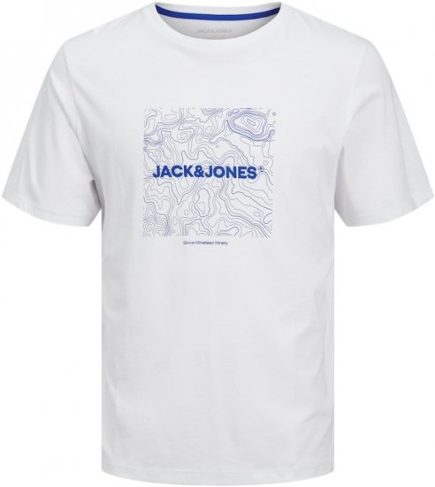 Jack & Jones LINER T-Shirt White - T-shirts - Grote Maten T-shirts Heren