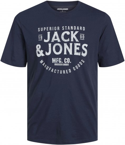 Jack & Jones JJJEANS T-Shirt Navy - T-shirts - Grote Maten T-shirts Heren