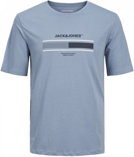 Jack & Jones SOUTH T-Shirt Light Blue - T-shirts - Grote Maten T-shirts Heren