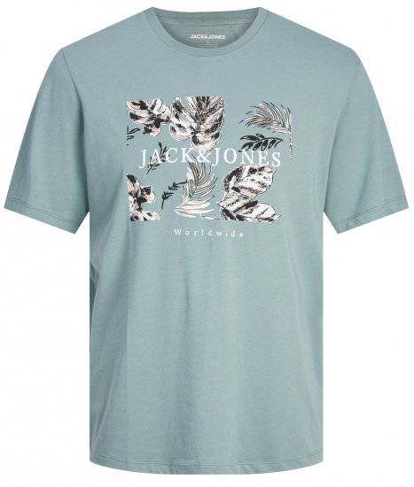 Jack & Jones JJFLOOR T-Shirt Goblin Blue - T-shirts - Grote Maten T-shirts Heren