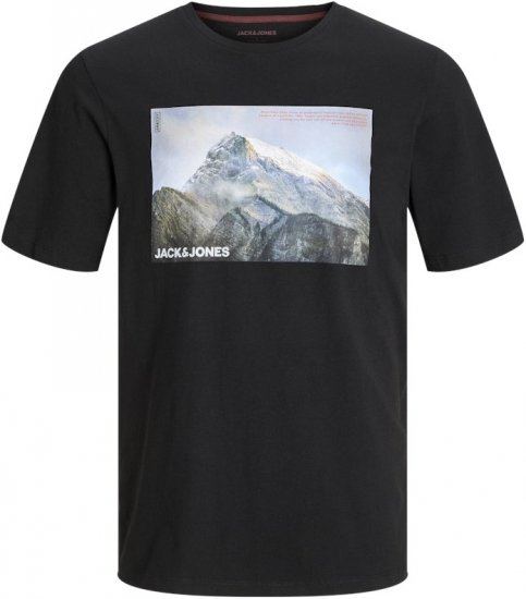 Jack & Jones MAINE T-Shirt Black - T-shirts - Grote Maten T-shirts Heren