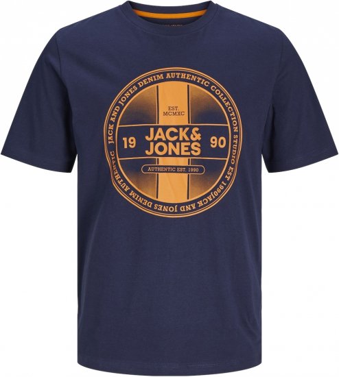 Jack & Jones JJRIO T-Shirt Navy Blazer - T-shirts - Grote Maten T-shirts Heren