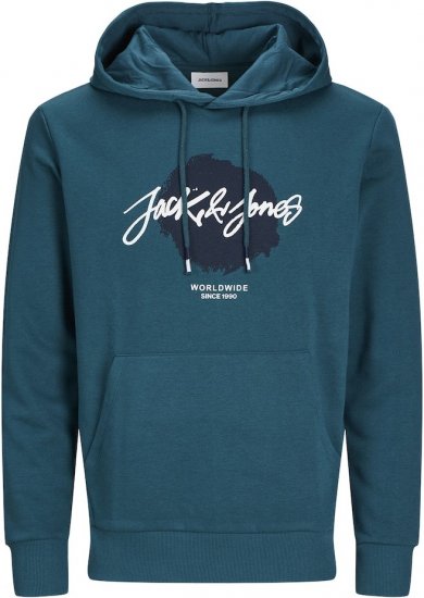 Jack & Jones Tiley Hoodie Deep Teal - Sweaters & hoodies - Sweaters & Hoodies Grote Maten Heren