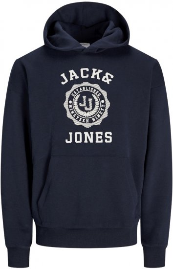 Jack & Jones VICTO Hoodie Navy Blazer - Sweaters & hoodies - Sweaters & Hoodies Grote Maten Heren