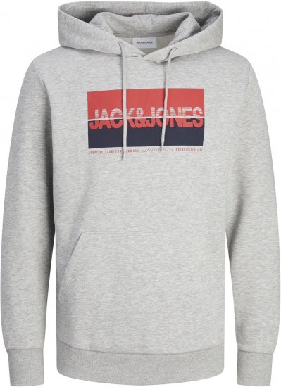 Jack & Jones JJNOLAN Hoodie Light Grey - Sweaters & hoodies - Sweaters & Hoodies Grote Maten Heren