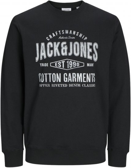 Jack & Jones JJJEANS Sweatshirt Black - Sweaters & hoodies - Sweaters & Hoodies Grote Maten Heren