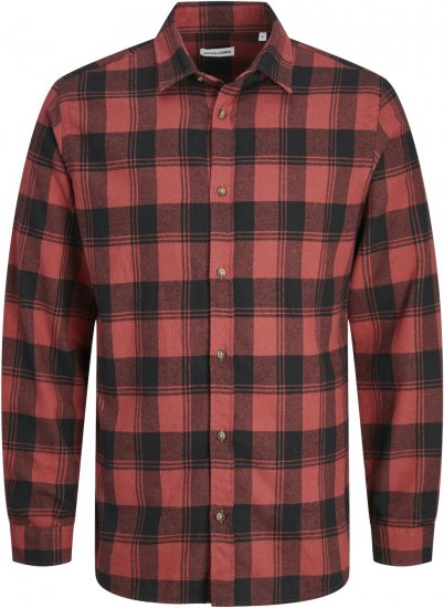 Jack & Jones JJJOSHUA Shirt Red - Overhemden - Overhemden Grote Maten Heren