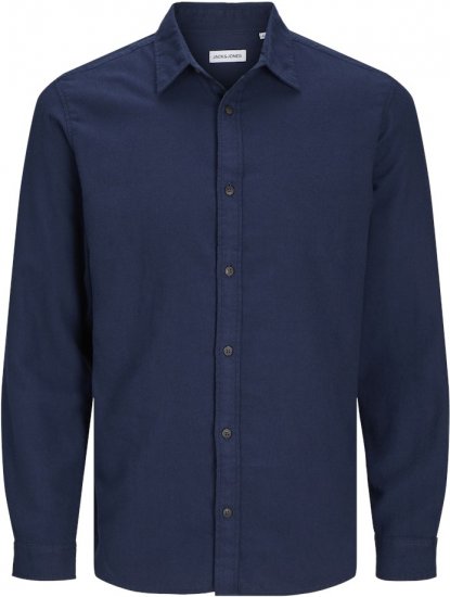 Jack & Jones JOSHUA LS Flannel Shirt Navy Blazer - Overhemden - Overhemden Grote Maten Heren