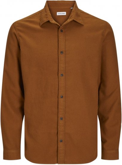 Jack & Jones JOSHUA LS Flannel Shirt Brown - Overhemden - Overhemden Grote Maten Heren