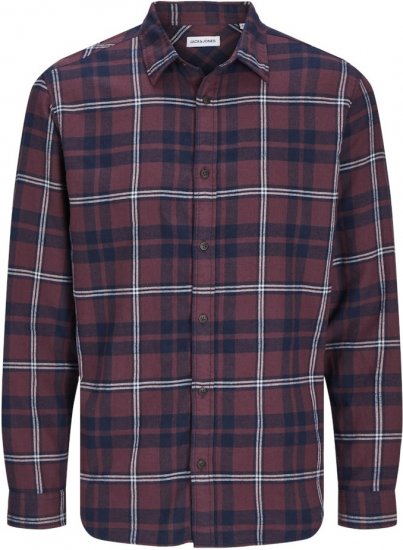 Jack & Jones JOSHUA LS Flannel Shirt Violet - Overhemden - Overhemden Grote Maten Heren
