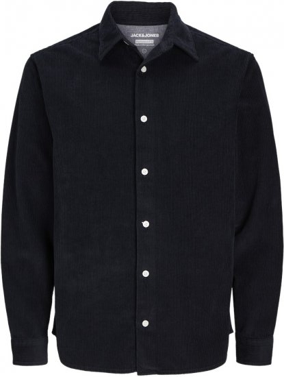 Jack & Jones CORDUROY Shirt Black - Overhemden - Overhemden Grote Maten Heren