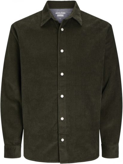 Jack & Jones CORDUROY Shirt Green - Overhemden - Overhemden Grote Maten Heren