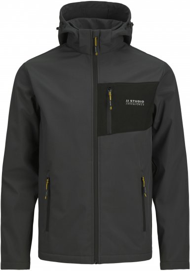 Jack & Jones JJTAYLOR Softshell Jacket Dark Grey - Jassen - Grote Maten Herenjassen
