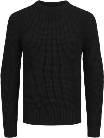 Jack & Jones LIAM Knitted Sweater Black - Sweaters & hoodies - Sweaters & Hoodies Grote Maten Heren