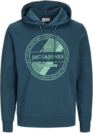 Jack & Jones RIO Hoodie Deep Teal - Sweaters & hoodies - Sweaters & Hoodies Grote Maten Heren