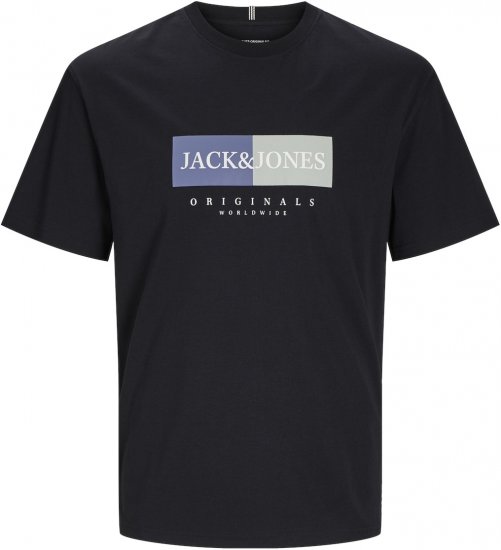 Jack & Jones JORFREDERIKSBERG T-Shirt Black - T-shirts - Grote Maten T-shirts Heren