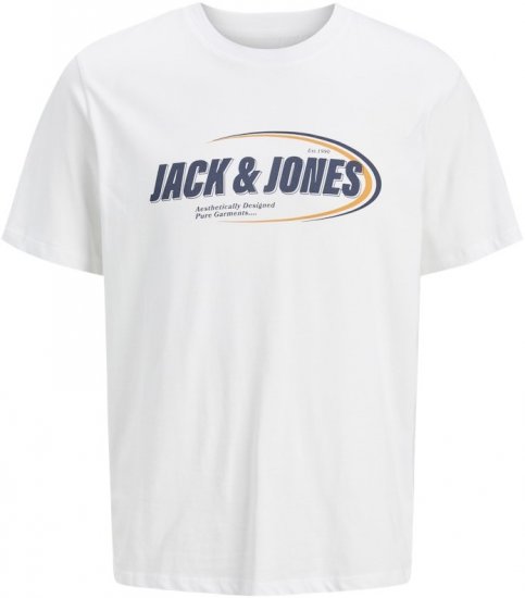 Jack & Jones Ray T-Shirt White - T-shirts - Grote Maten T-shirts Heren