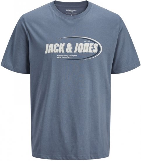 Jack & Jones RAY T-Shirt Flint Stone Blue - T-shirts - Grote Maten T-shirts Heren