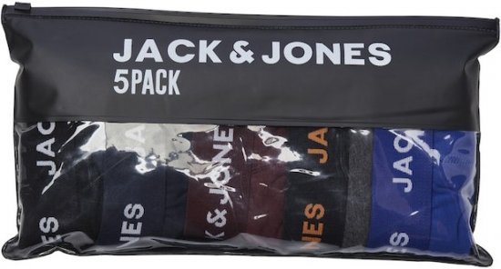 Jack & Jones EVERYDAY Trunks 5 Pack Black - Ondergoed & zwem - Grote Maten Ondergoed Heren