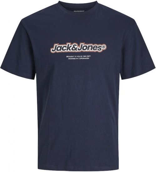 Jack & Jones ESTERBRO Newton T-Shirt Blue - T-shirts - Grote Maten T-shirts Heren