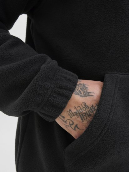 Jack & Jones Soho Half Zip Fleece Sweatshirt Black - Sweaters & hoodies - Sweaters & Hoodies Grote Maten Heren