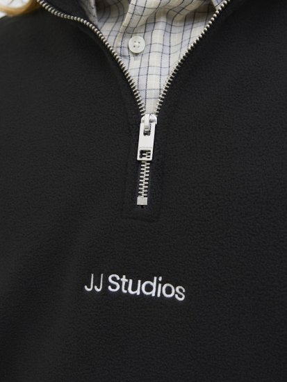 Jack & Jones Soho Half Zip Fleece Sweatshirt Black - Sweaters & hoodies - Sweaters & Hoodies Grote Maten Heren