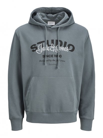 Jack & Jones Yuki Hood Sweatshirt Stormy Weather - Sweaters & hoodies - Sweaters & Hoodies Grote Maten Heren