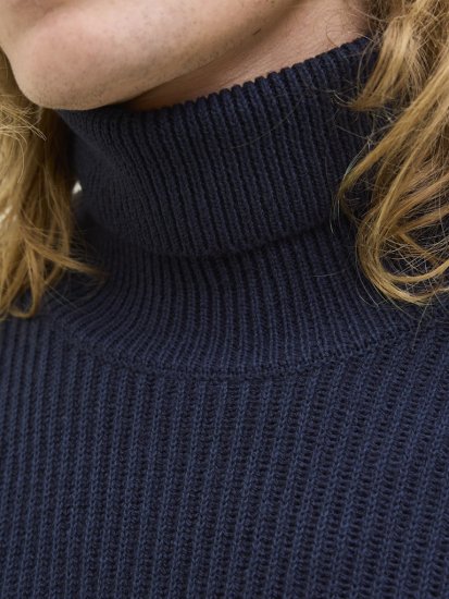 Jack & Jones Pannel Roll Neck Knit Pullover Sky Captain - Sweaters & hoodies - Sweaters & Hoodies Grote Maten Heren