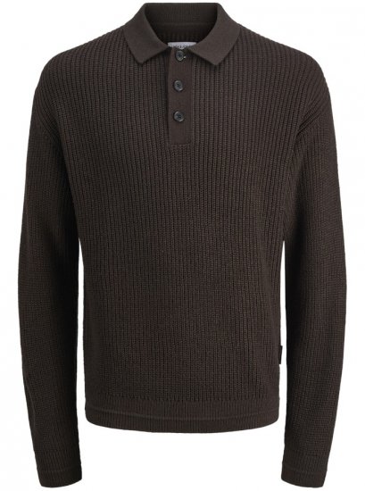 Jack & Jones Kaito Knit Polo Pullover Delicioso - Sweaters & hoodies - Sweaters & Hoodies Grote Maten Heren