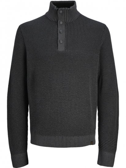 Jack & Jones Ethan High Neck Knit Pullover Black - Sweaters & hoodies - Sweaters & Hoodies Grote Maten Heren