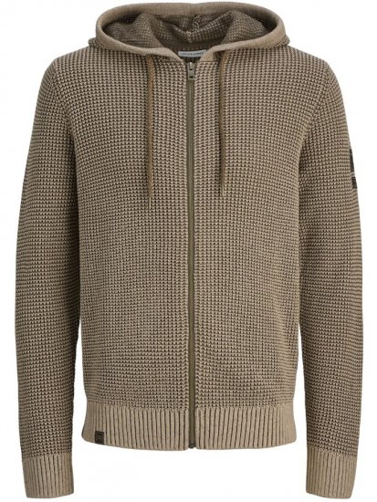 Jack & Jones Zip Knit Hoodie Crockery - Sweaters & hoodies - Sweaters & Hoodies Grote Maten Heren