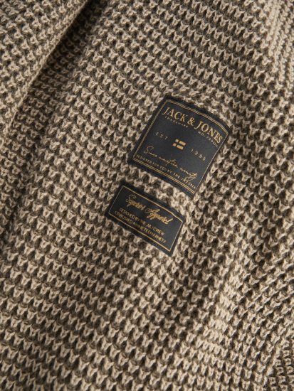 Jack & Jones Zip Knit Hoodie Crockery - Sweaters & hoodies - Sweaters & Hoodies Grote Maten Heren